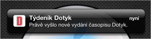Push notifikace na tabletu Apple
