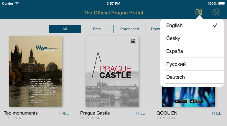 Rolled out language switch