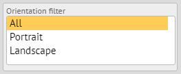 filtr orientace