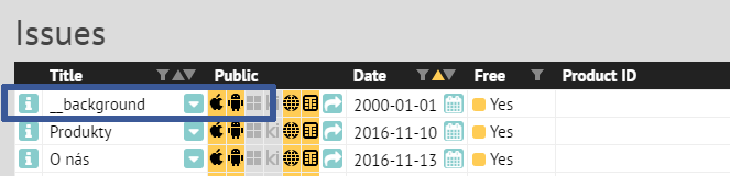 speciální vydání pro reklamu ve čtečce